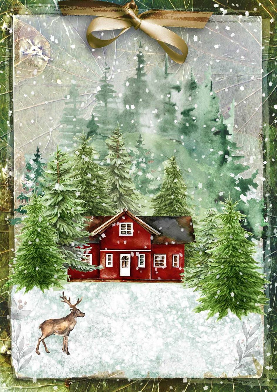 Home For The Holidays | Rice Paper Decoupage | Decoupage Queen | Christmas Decoupage Paper | A4 and A3