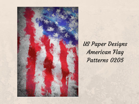 American Flag | Patterns 0047 | Rice Paper Decoupage | US Paper Designs | Decoupage for Furniture | A2 & A1