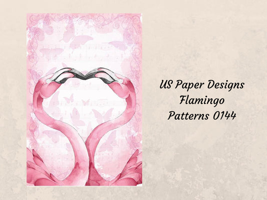 Flamingo Animals 0144 | Rice Paper Decoupage | Paper Designs | Decoupage for Furniture | A2