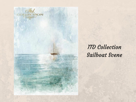 Sailboat Scene | Rice Paper Decoupage | ITD R1754 | A4
