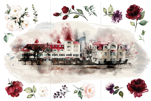 Belle Ville | Rub On Furniture Transfers | Hokus Pokus | Furniture Decals | 37 x 23