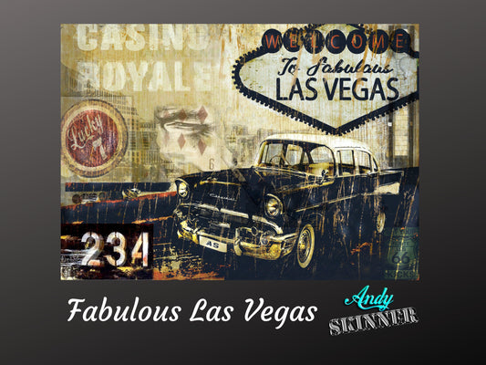 Fabulous Las Vegas | Rice Paper Decoupage | Andy Skinner Decoupage Queen | A4 & A3 | RETIRED