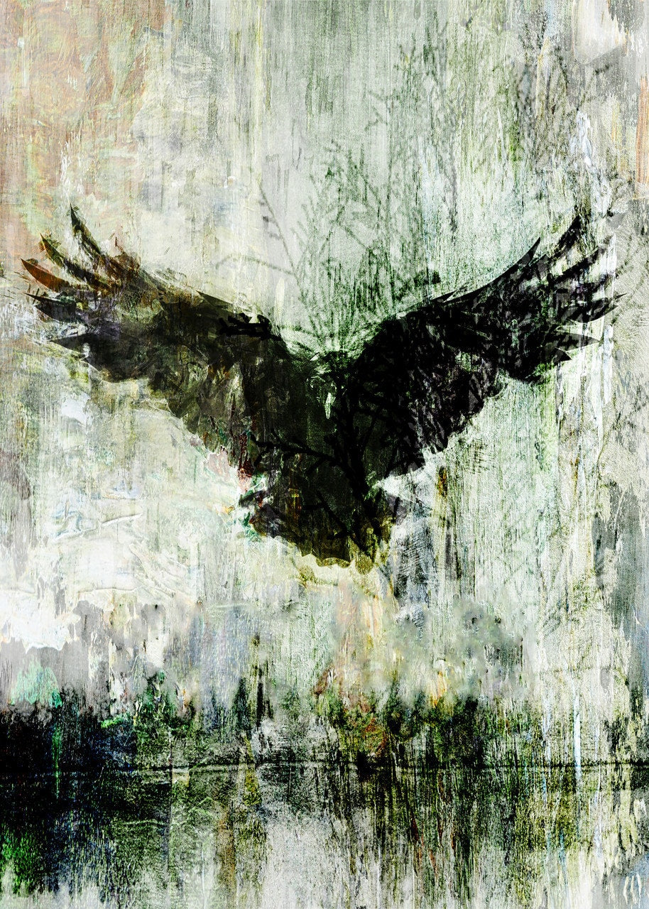 The Raven Returns | Rice Paper Decoupage | Andy Skinner Decoupage Queen | A2 & A1
