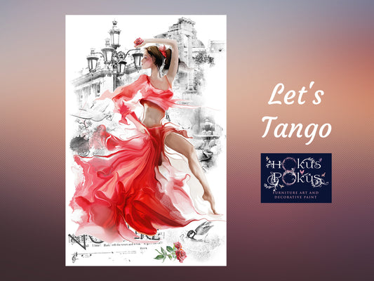 Lets Tango | Rub On Furniture Transfers | Hokus Pokus | Furniture Decals | 35 x 24