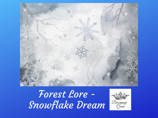Forest Lore - Snowflake Dream | Rice Paper Decoupage | Decoupage Queen | 2 Sizes
