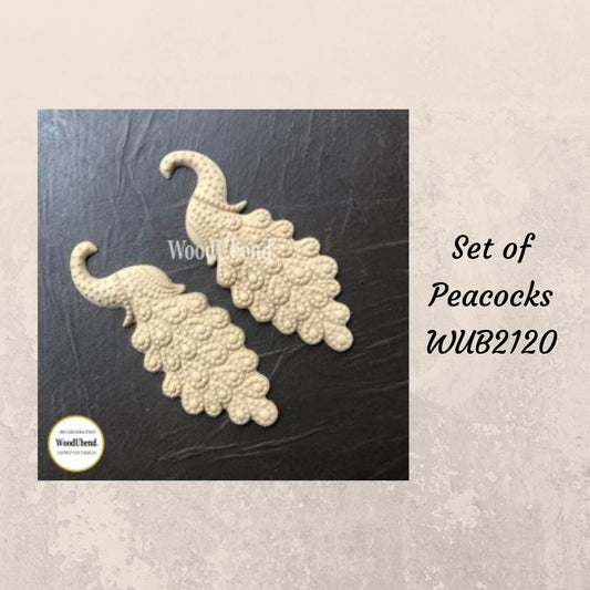 WoodUBend | Set of Peacocks 2120 | Set of 2
