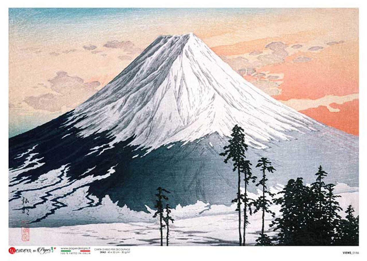 Winter Mountains Scenes 0186 | Rice Paper Decoupage | Paper Designs | A4
