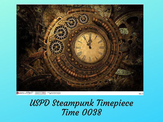 Steampunk Timepiece 0038 | Rice Paper Decoupage | Paper Designs | A4