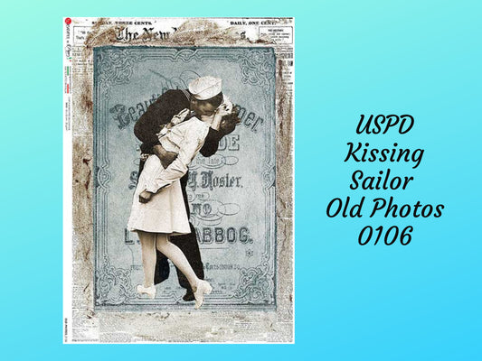 Kissing Sailor Old Photos 0106 | Rice Paper Decoupage | Paper Designs | A4