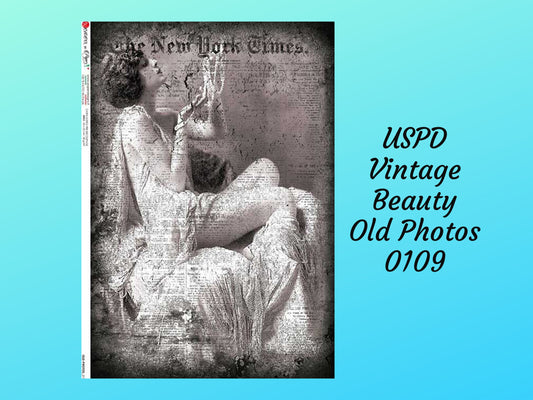Vintage Beauty Old Photos 0109 | Rice Paper Decoupage | Paper Designs | A4