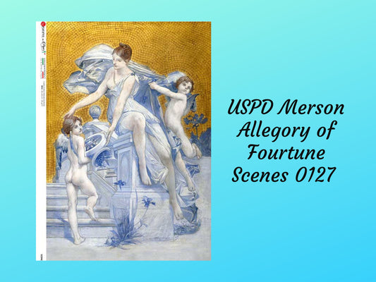 Merson Allegory of Fortune | Scenes 0127 | Rice Paper Decoupage | Paper Designs | A4