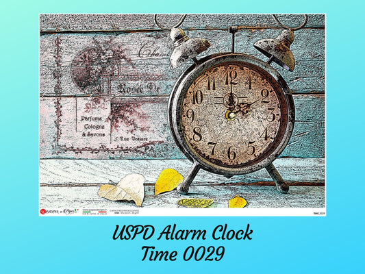 Alarm Clock Time 0029 | Rice Paper Decoupage | Paper Designs | A4