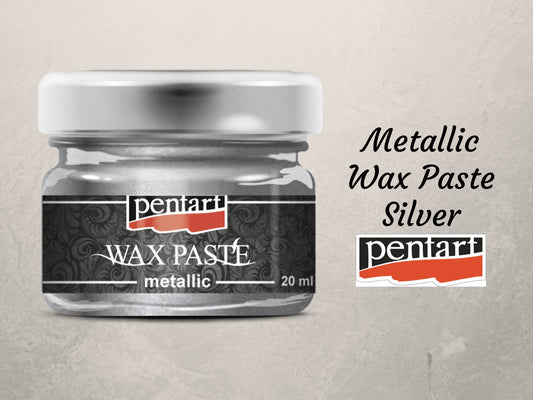 Silver Metallics Wax Paste | Pentart wax Paste | 20ml