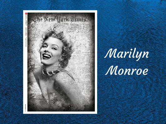 Marilyn Monroe | Rice Paper Decoupage | US Paper Designs | Furniture Decoupage | A2 & A1