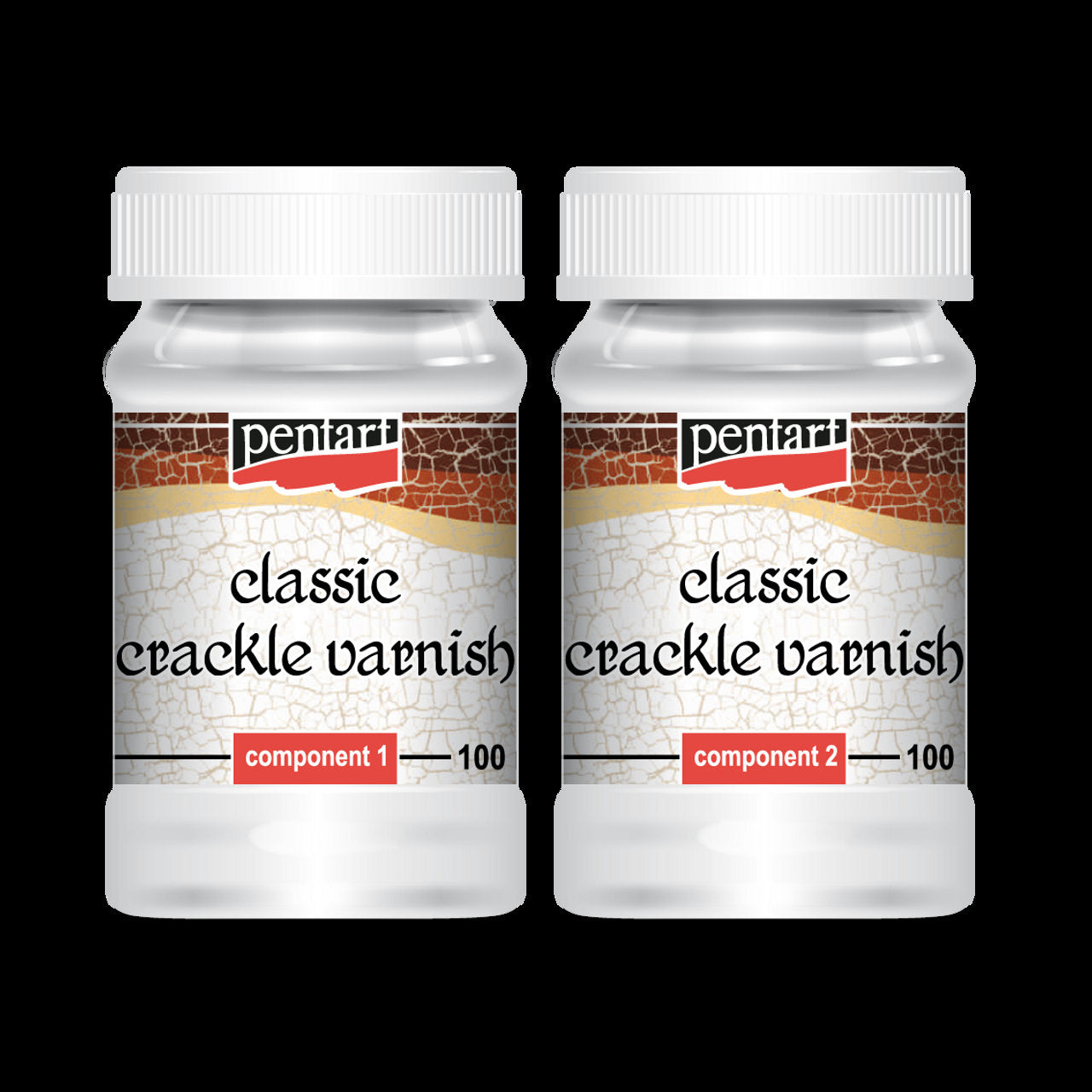 Classic Crackle 2 Step | Pentart | 100ml Set | 50ml or 100ml