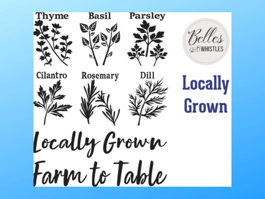 Locally Grown Stencil | Dixie Belle Paint Company | Belles and Whistles | 10mil