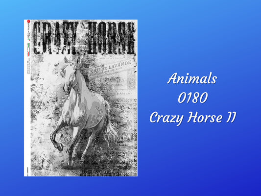 Crazy Horse II | Rice Paper Decoupage | US Paper Designs Animals 0180 |  2 Sizes