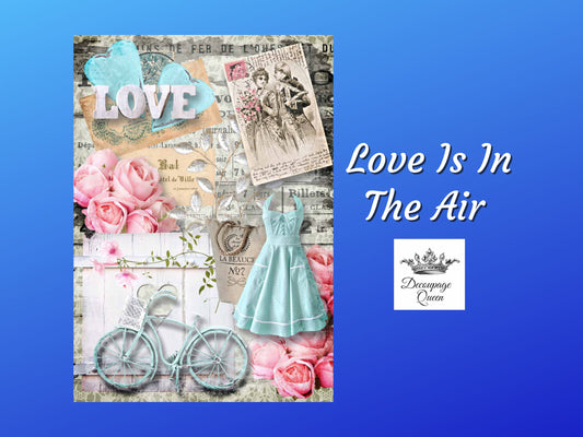 Love Is In The Air | Rice Paper Decoupage | Decoupage Queen | A4