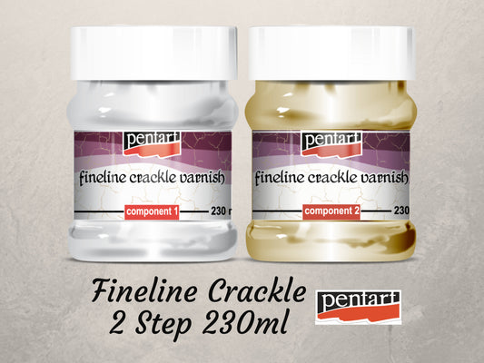 Fineline 2 Step Crackle | Pentart | Mixed Media | 230ml Set