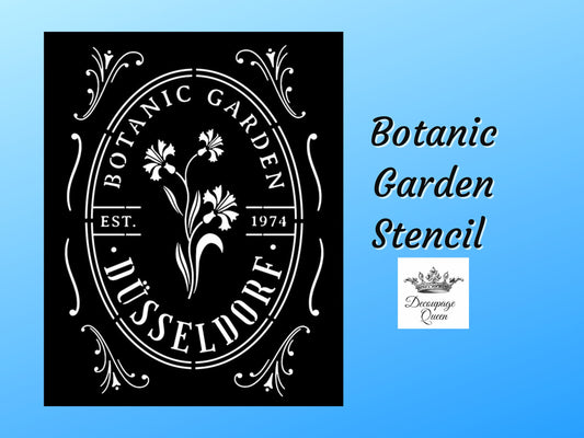Botanic Garden Stencil | Decoupage Queen | Crafting Stencil | 10mil