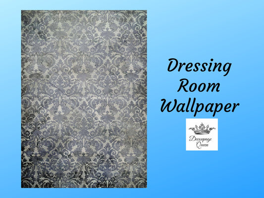 Dressing Room Wallpaper | Rice Paper Decoupage | Decoupage Queen | 2 Sizes