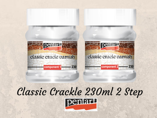 Crackle - Classic Varnish - 2 Step - Pentart - 230ml Set