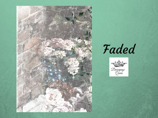 Faded Dainty and The Queen | Rice Paper Decoupage | Decoupage Queen | 2 Sizes