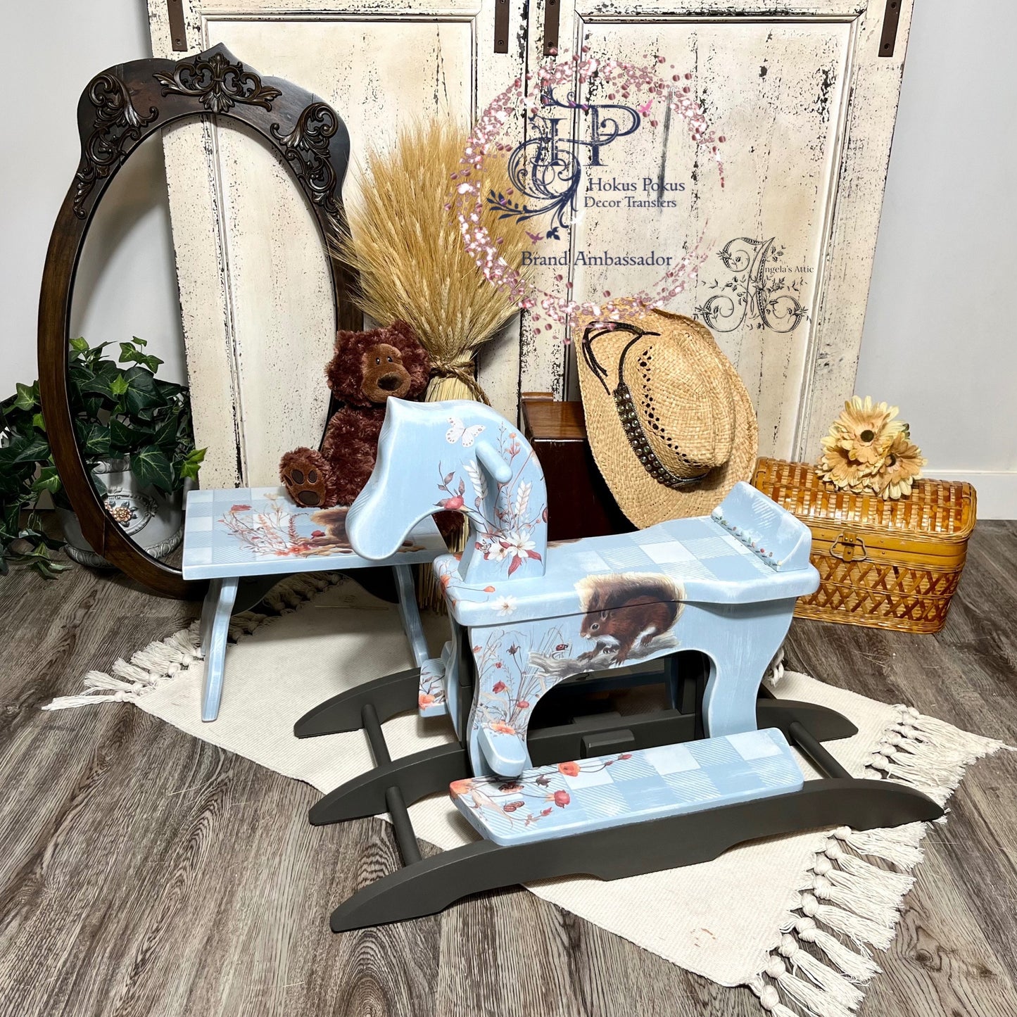 Let's Go Nuts | Rub On Furniture Transfers | Hokus Pokus | Furniture Decals | Petite Transfer | 3 Sheets