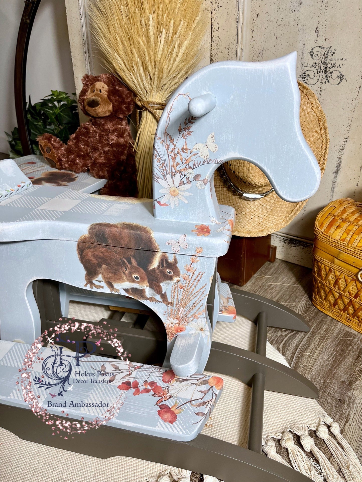 Let's Go Nuts | Rub On Furniture Transfers | Hokus Pokus | Furniture Decals | Petite Transfer | 3 Sheets