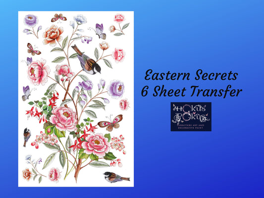 Eastern Secrets | Rub On Furniture Transfers | Hokus Pokus | Furniture Decals | 36" x 24"