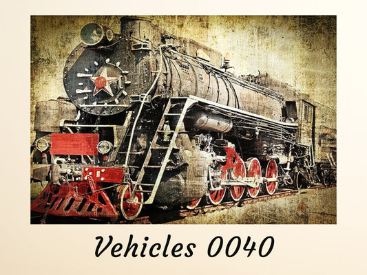 Vehicles 0040 | Steam Trail | Rice Paper Decoupage | A2 & A1