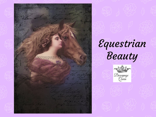 Equestrian Beauty | Rice Paper  Decoupage | Decoupage Queen | A4 & A3