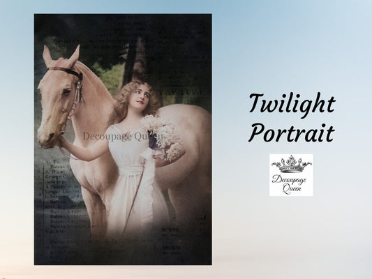 Twilight Portrait | Rice Paper  Decoupage | Decoupage Queen | A4 & A3
