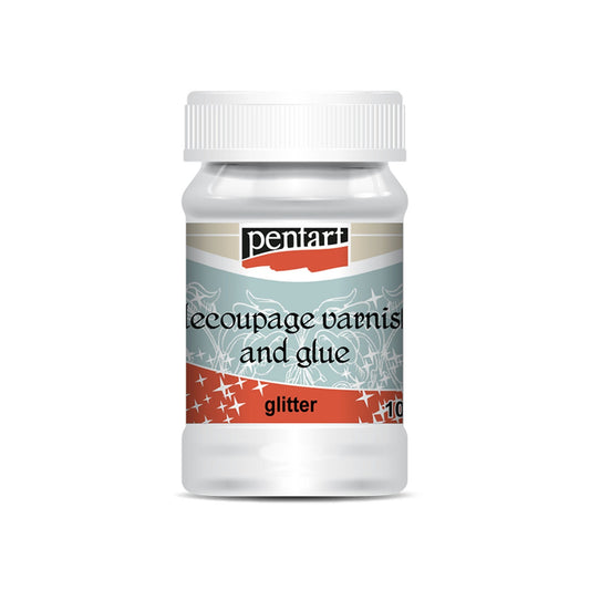Glitter Decoupage Varnish & Glue | Pentart | Mixed Media | 100ml
