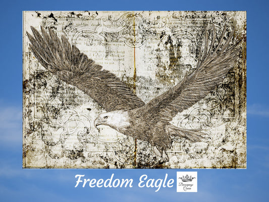 Freedom Eagle | Rice Paper Decoupage | US Paper Designs 0025 | Furniture Decoupage | A2 & A1