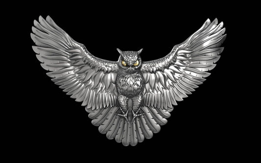 Flying Owl | Silicone Molds | Décor Moulds | Food Mould | Emlems Moulds | 5.5" x 4" x 0.5" | Limited Edition | RETIRING