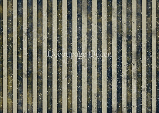 Festive Stripes | Rice Paper Decoupage | Decoupage Queen | Dainty and The Queen | 2 Sizes