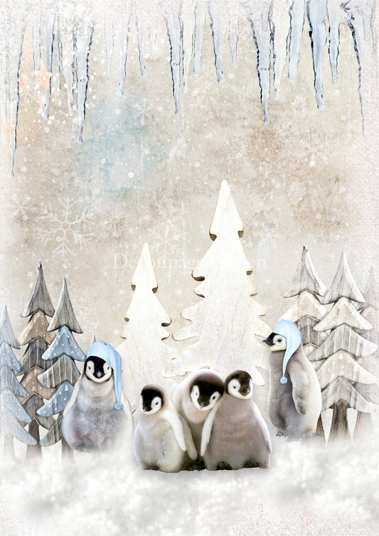 Winter Family | Rice Paper Decoupage | Decoupage Queen | 2 Sizes