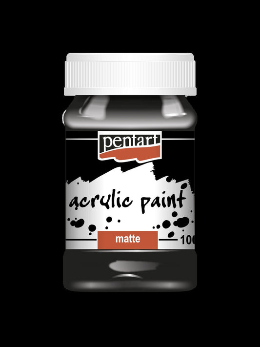 Black | Acrylic Paint | Matte | Mixed Media | Pentart | 100ml