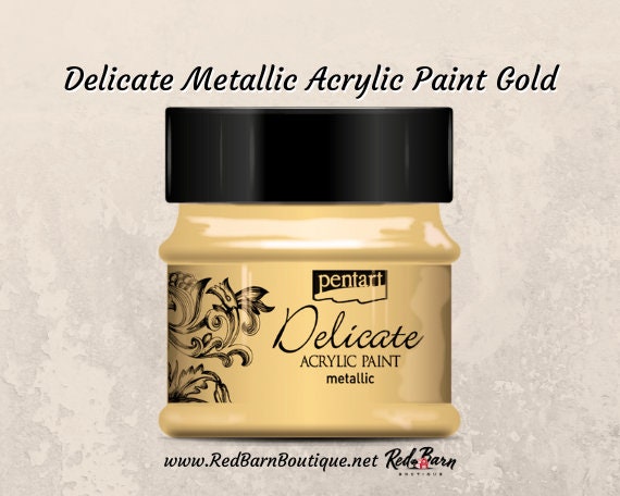 Gold Delicate Metallic Acrylic Paint Pentart 50ml
