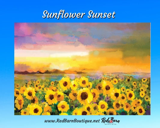 Sunflower Sunset | Rice Paper Decoupage | Belles and Whistles | Dixie Belle Paint | A1