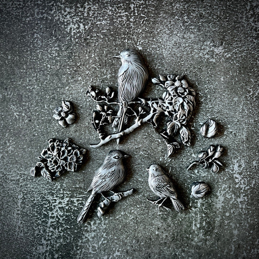 Spring Birds Silicone Mould | Décor Moulds | LaBlanche Resin Moulds | Resin and Clay Moulds | Limited Edition