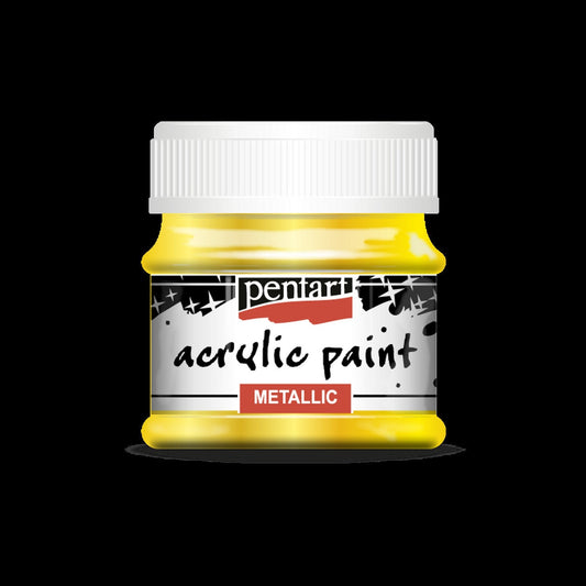 Yellow | Acrylic Metallic Paint | Mixed Media | Pentart | 50ml