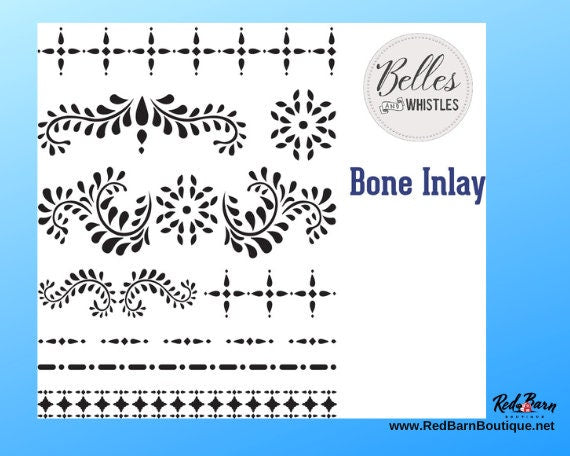 Bone Inlay | Mylar Stencil | Dixie Belle Paint Company | Belles and Whistles | 10mil