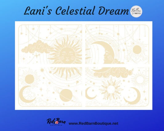 Lani's Celestial Dream | Dixie Belle Paint Company | Belles and Whistles | Rub On Transfer For Furniture | 24" x 37"