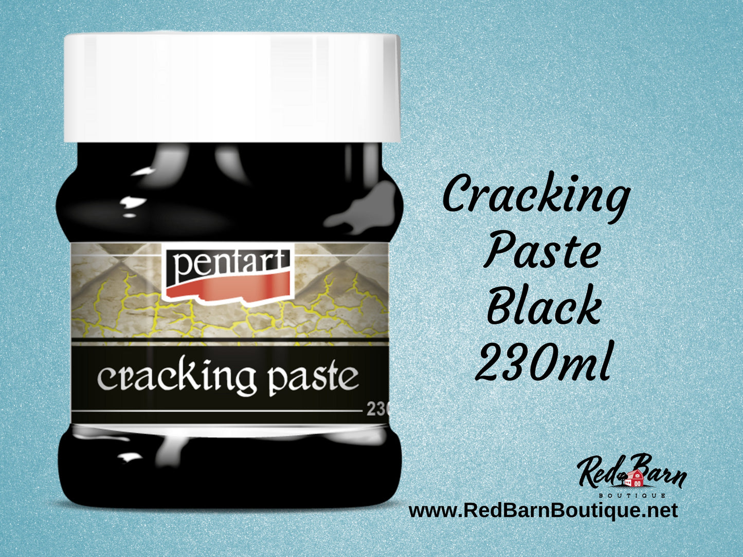 Black | Cracking Paste | Pentart | 2nd Component to Universal Cracking Primer | 230ml