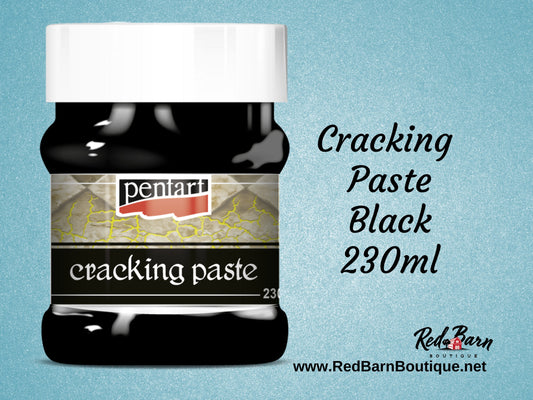 Black | Cracking Paste | Pentart | 2nd Component to Universal Cracking Primer | 230ml