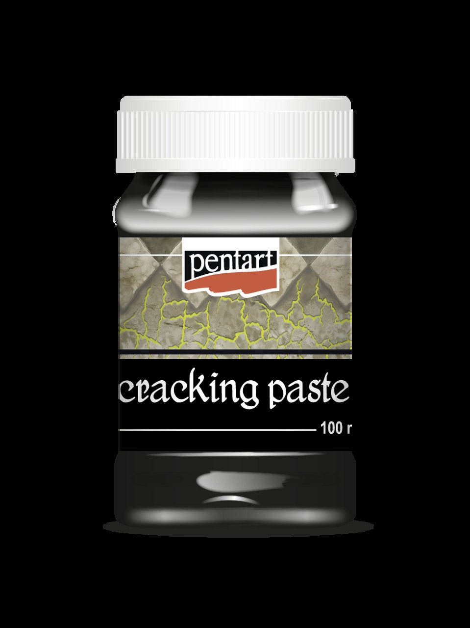 Black | Cracking Paste | Pentart | 2nd Component to Universal Cracking Primer | 100ml