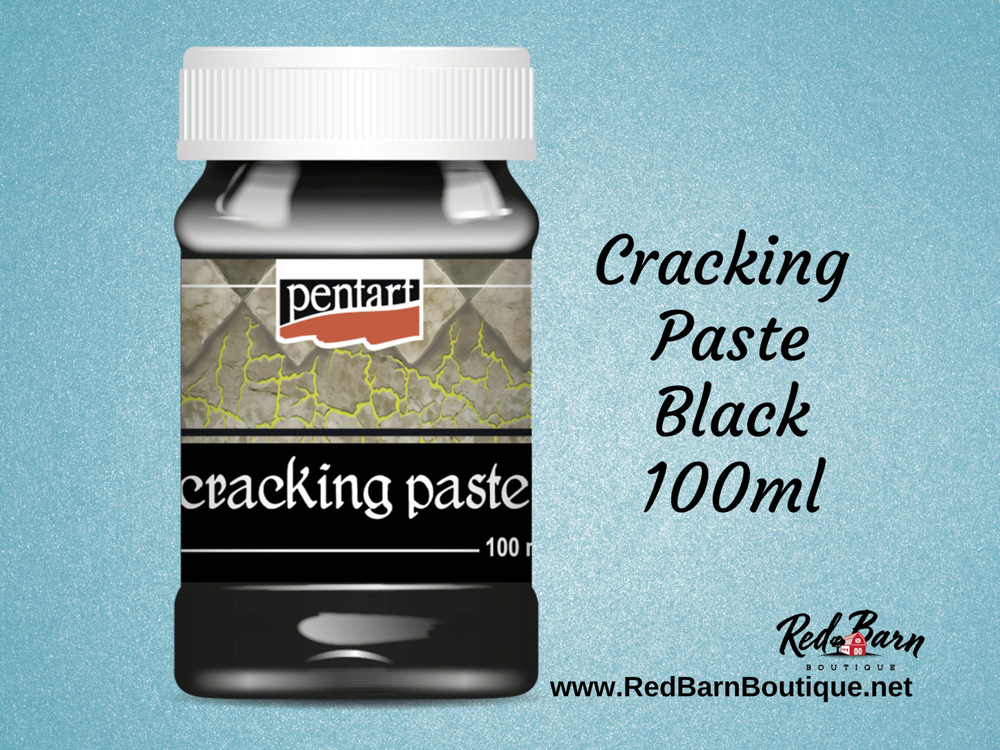 Black | Cracking Paste | Pentart | 2nd Component to Universal Cracking Primer | 100ml