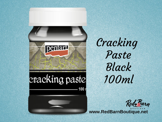 Black | Cracking Paste | Pentart | 2nd Component to Universal Cracking Primer | 100ml